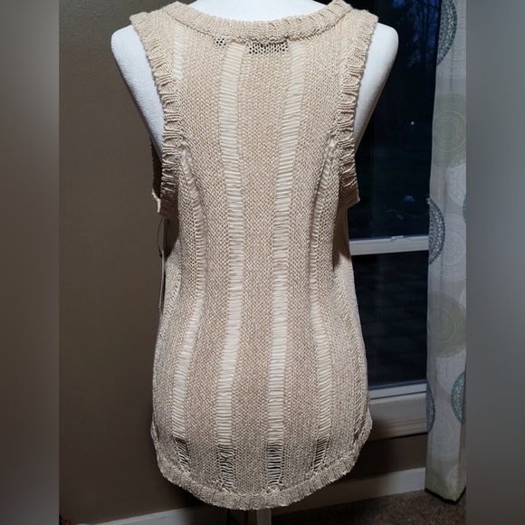 Cyrus Crochet Mesh Knit Vest Tank Bathing Suit Cover - Picture 11 of 16